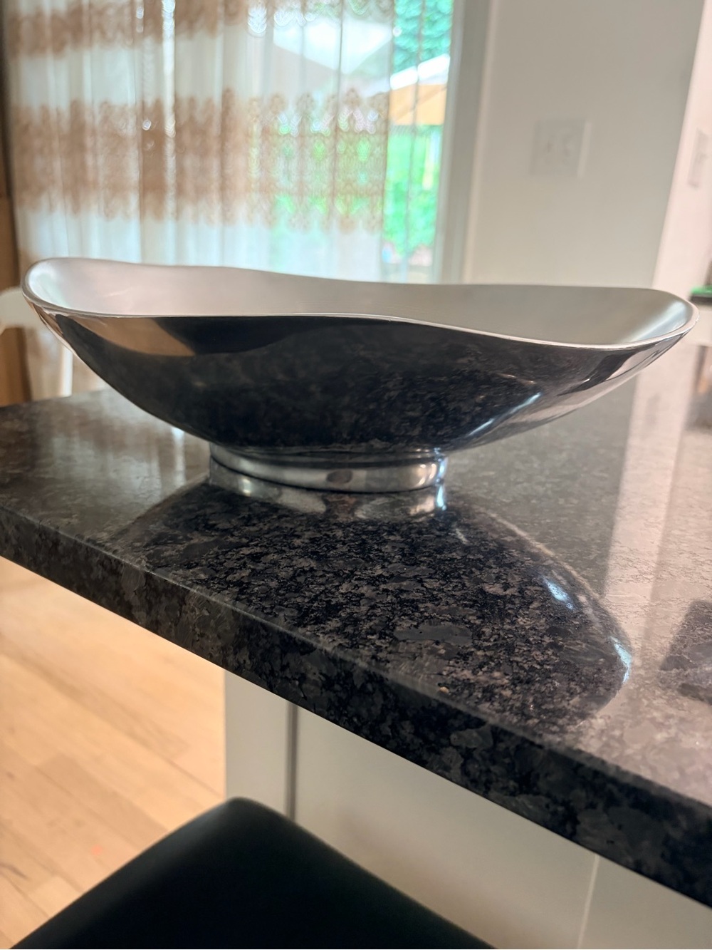 Mariposa Polished Silver-Tone Decorative Bowl